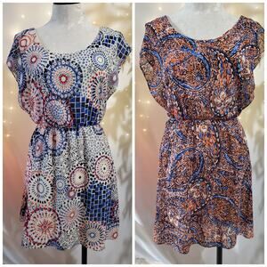 The Limited Outback Red Lot of 2 Flutter Sleeve A-Line Boho Dresses Womens XS